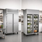 Thumbnail image #3 for True Mfg. - General Foodservice SPEC SERIES STR2RPT-2S-2G-HC Two-Section Pass-Thru Reach-In Refrigerator, Stainless Front/Glass Rear Doors