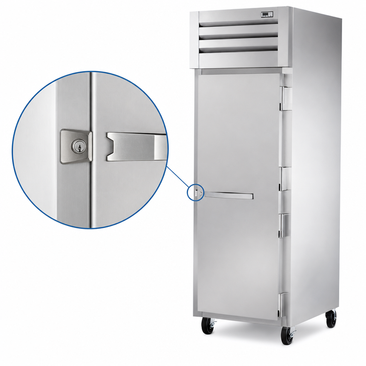 Product image #3 for True SPEC SERIES 1-Section Reach-In Heated Holding Cabinet with Locking Solid Swing Door and 3 Chrome Shelves