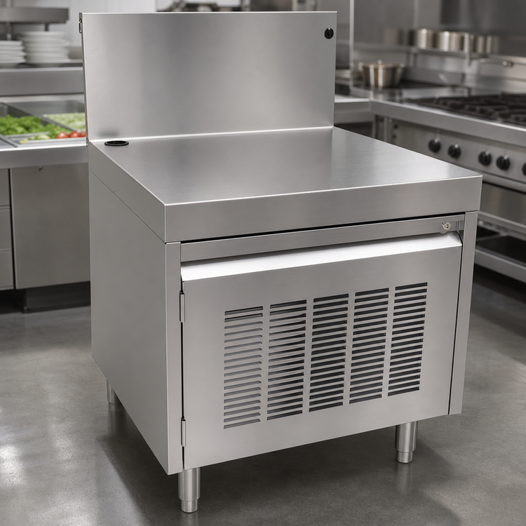 Product image #3 for Stainless Steel POS Cabinet with Locking Louvered Door, 24 x 24 Inches