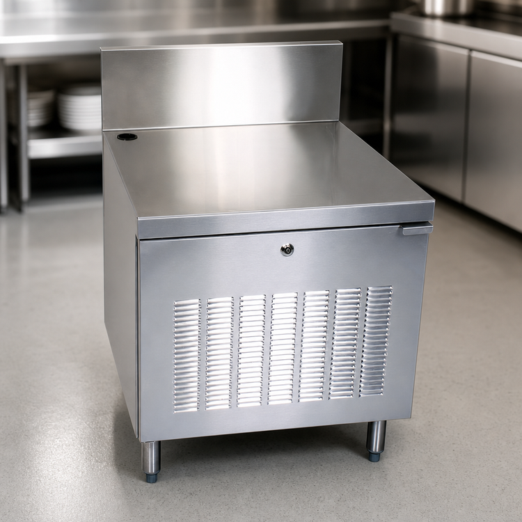 Product image #3 for CHOICE by Glastender POS Work Center Cabinet Base with Locking Louvered Door, 18-Inch Stainless Steel