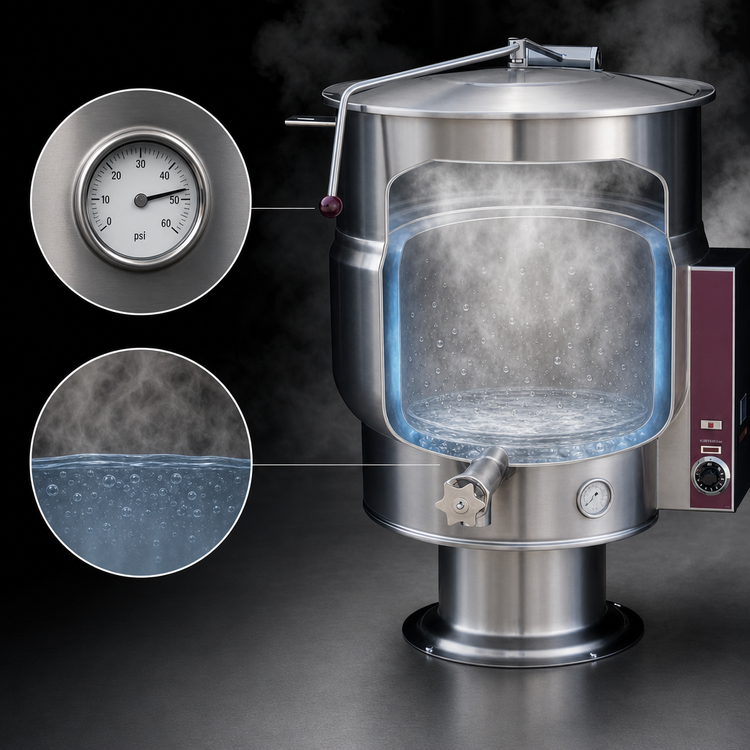 Product image #3 for Crown EP-25 Electric 25-Gallon Pedestal Steam Kettle