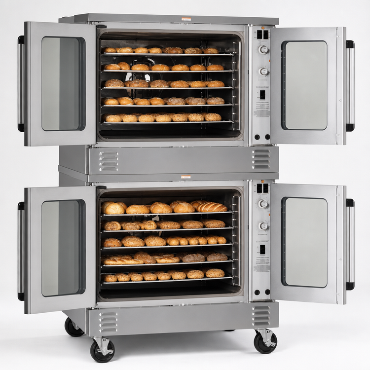 Product image #3 for Southbend Platinum Double-Deck Electric Bakery Convection Oven, 11 kW Per Deck, Standard Controls, Independent Doors