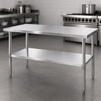 Thumbnail image #3 for Quantum SST-2472U 304 Stainless Steel Work Table with Adjustable Undershelf, 72 x 24 x 34 Inches