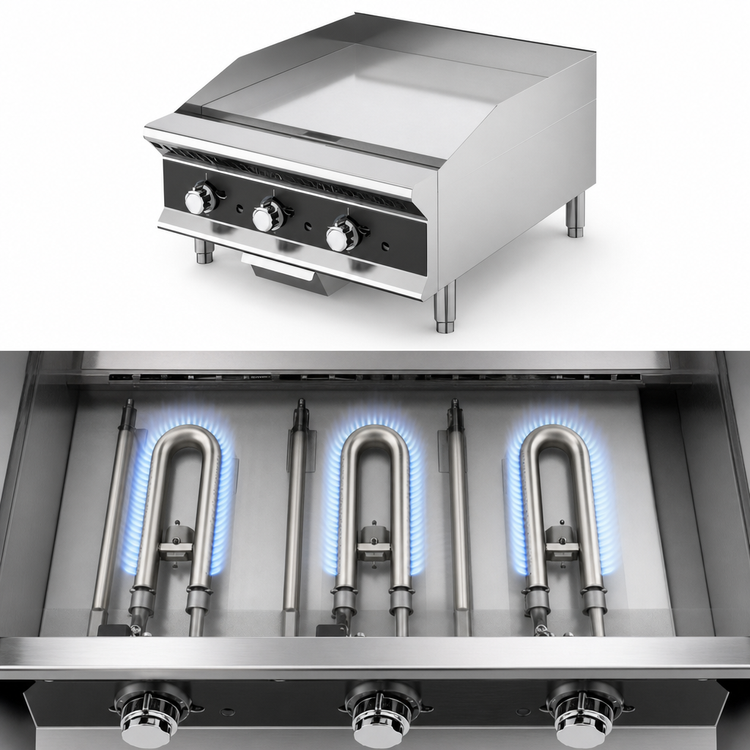 Product image #3 for Vollrath Medium-Duty 36-Inch Countertop Flat-Top Gas Griddle with Manual Controls