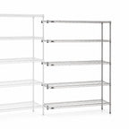 Thumbnail image #3 for Metro Super Erecta 5AN327C 30"W x 18"D x 74"H Chrome Wire Add-On Shelving Unit with 5 Shelves