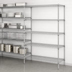 Thumbnail image #3 for Metro Super Erecta 5AN417C Chrome Wire Add-On Shelving Unit, 5 Shelves, 24 W x 21 D x 74 H