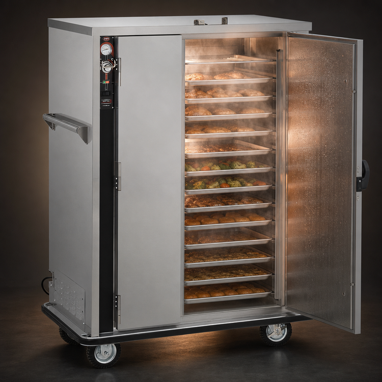 Product image #3 for FWE Heated Insulated Tray Delivery Cart with 2 Doors and 30 Pair Fixed Slides