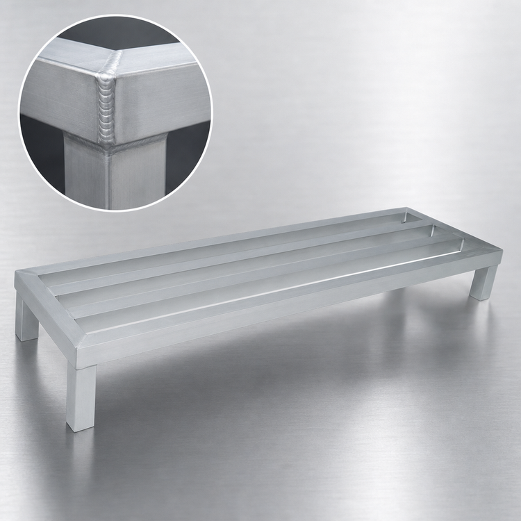 Product image #3 for John Boos Aluminum Square Bar Dunnage Rack, 36 x 24 x 12 Inches, 1500 lb Capacity
