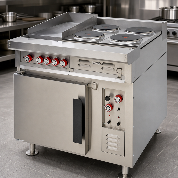 Product image #4 for Lang R36C-ATC 36-Inch Heavy Duty Electric Range with Convection Oven Base, 2 French Plates and 2 Hot Tops