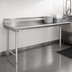 Thumbnail image #3 for Spec-Master Straight Clean Dishtable, 120-Inch Left-to-Right, 14/304 Stainless Steel, 8-Inch Backsplash