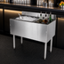 Thumbnail image #3 for CHOICE 42-Inch Stainless Steel Underbar Combo Ice Bin/Cocktail Unit with Right-Side 6-Bottle Storage