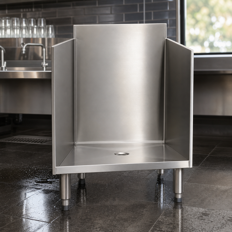 Product image #3 for Eagle 1800 Series 24-Inch Flatboard Top Glass Rack Storage Unit, 304 Stainless Steel
