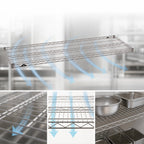 Thumbnail image #3 for Metro Super Erecta 2460NK4 Open-Wire Shelf, 60 x 24 in, Gray Epoxy Coated with Microban