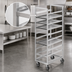 Thumbnail image #3 for Channel Manufacturing 448S Stainless Steel Single-Section Cafeteria Tray Rack, End Load, 20-Tray Capacity, 15 x 20 Inch Trays