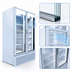 Thumbnail image #3 for Beverage Air Marketeer MT49-1W Two-Section Reach-In Glass Door Refrigerated Merchandiser, White, 37.42 Cu. Ft.