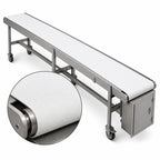 Thumbnail image #3 for Dinex DXIESFB10 10 ft Fabric Belt Tray Make-Up Conveyor, Variable Speed, Stationary Dry Operation, Stainless Steel