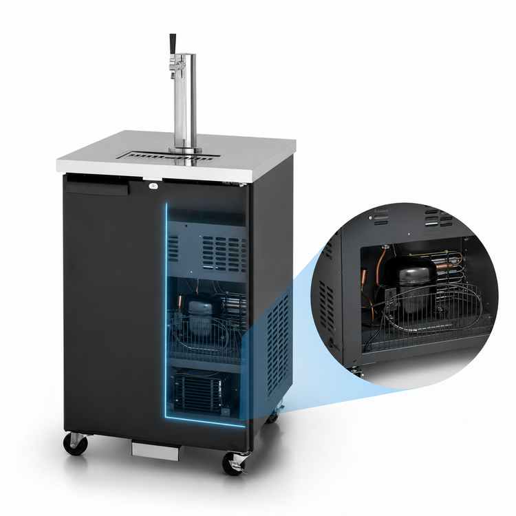 Product image #3 for Maxx Cold X-Series Self-Contained Single-Tower Keg Cooler Beer Dispenser, 7.2 Cu. Ft., 23-Inch Wide