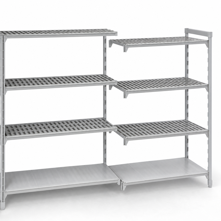 Product image #4 for Cambro Camshelving Premium 24 in. W x 36 in. L x 72 in. H 4-Tier Add-On Polymer Shelving Unit