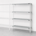 Thumbnail image #3 for EagleGard 4-Tier Add-On Wire Shelving Unit, 60-Inch W x 21-Inch D x 63-Inch H, Hybrid Epoxy Finish