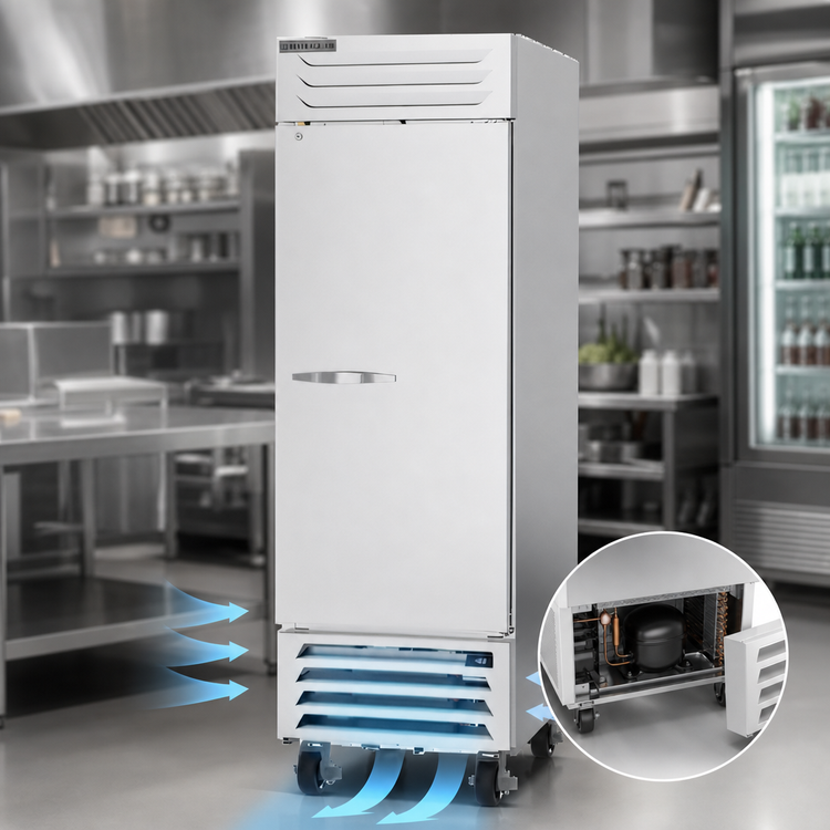 Product image #3 for Beverage-Air Vista® Series One-Section Bottom-Mount Reach-In Freezer, 23.32 Cu. Ft., Solid Door
