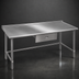 Thumbnail image #3 for Eagle Group Budget Series 120-Inch x 30-Inch 430 Stainless Steel Work Table with 1-1/2-Inch Rear Up-Turn