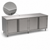 Thumbnail image #4 for BK Resources Stainless Steel Chef Table with Hinged Doors and Lock, 84-Inch x 30-Inch