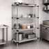 Thumbnail image #3 for Quantum 30-Inch W x 21-Inch D x 54-Inch H Solid Shelving Starter Kit, 4-Shelf, 304 Stainless Steel