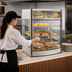 Thumbnail image #3 for Omcan Elite Series 25.5-Inch Countertop Heated Food Display Case, Full Service, 137L, Straight Glass