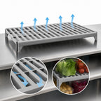 Thumbnail image #4 for Cambro Camshelving® Premium CPSK2172V1480 Vented Polymer Shelf Kit, 21 x 72 Inches, Speckled Gray