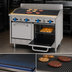 Thumbnail image #3 for Comstock-Castle 48-Inch Gas Char-Broiler Range with 2 Space-Saver Ovens