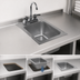 Thumbnail image #3 for Glastender Drop-In Stainless Steel Hand Sink, 12 x 17 Inches, Less Faucet