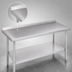Thumbnail image #3 for Stallion Economy Stainless Steel Work Table with 5-Inch Backsplash and Galvanized Base, 60 x 24 Inches