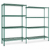 Thumbnail image #3 for Eagle Group Valu-Gard 4-Tier Add-On Wire Shelving Unit, 48W x 21D x 74H, Green Epoxy