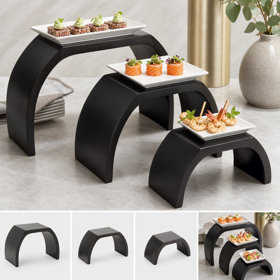 Set of Three Risers