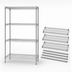 Thumbnail image #3 for Quantum Chrome Wire Shelving Starter Kit, 42W x 21D x 74H, 4-Shelf Stationary Unit