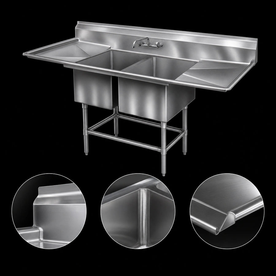 14-Gauge 300 Series Stainless Steel Construction