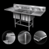 Thumbnail image #3 for Spec-Master FN Series Coved Corner Two-Compartment Stainless Steel Sink with Dual 36-Inch Drainboards