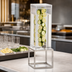 Thumbnail image #3 for Milo Square Open Frame Infusion Beverage Dispenser, 3-Gallon, Chrome Plate Finish