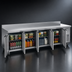 Thumbnail image #3 for Beverage-Air WTR119AHC Four-Section Worktop Refrigerator, 118-Inch Wide, 4 Doors, 40.12 Cu. Ft., Side-Mounted Self-Contained Refrigeration