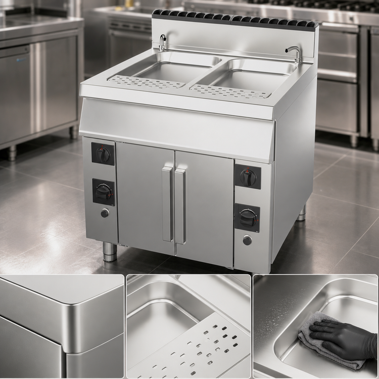 Product image #3 for Trento Natural Gas Double-Tank Pasta Cooker, 2 x 11.89-Gallon Tanks