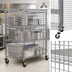 Thumbnail image #3 for Quantum Mobile 4-Shelf Wire Security Cage Unit with Locking Doors, Chrome-Plated, 60W x 21D x 69H