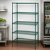 Thumbnail image #3 for Quantum Stationary 5-Shelf Wire Shelving Starter Kit, 54W x 12D x 86H, Green Epoxy