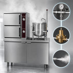 Thumbnail image #3 for Crown DCX-2-6 Two-Compartment Direct Steam Convection Steamer with 6 Gallon Kettle