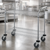 Thumbnail image #3 for Quantum Chrome-Plated Wire Utility Cart with 2 Shelves, 48 x 24 x 37-1/2 in., 1,200 lb. Capacity