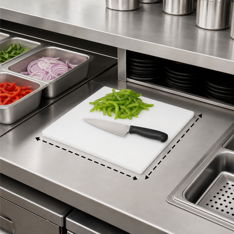 Product image #3 for Spec-Bar Poly-Plastic Cutting Board, 15 x 15 x 1/2 Inch, Not Attached