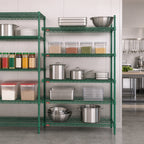 Thumbnail image #4 for Metro Super Erecta 5AN477K3 Add-On Wire Shelving Unit, 72"W x 21"D x 74"H, 5 Shelves, Green Epoxy Finish with Microban