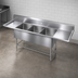 Thumbnail image #3 for John Boos Pro-Bowl 3-Compartment Sink with Dual 24-Inch Drainboards, 18 x 24 x 12-Inch Bowls, 16-Gauge Stainless Steel