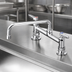 Thumbnail image #3 for T&S Brass B-0221-CR-K-F10 Double-Handle Deck Mount Pantry Faucet with 12-Inch Swing Nozzle