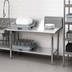 Thumbnail image #3 for BK Resources Heavy Duty Straight Clean Dishtable, 60-Inch Left-to-Right, 304 Stainless Steel Top, 10-Inch Backsplash