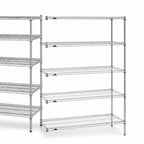 Thumbnail image #3 for Metro Super Erecta 5AN367C 60"W x 18"D x 74"H Chrome Wire Shelving Add-On Unit with 5 Shelves